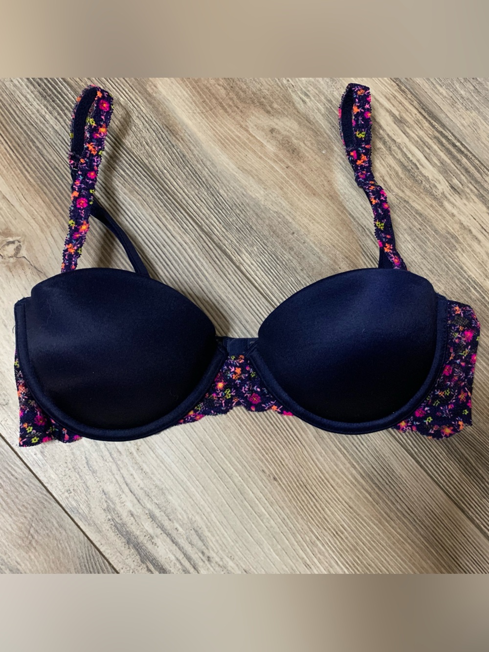 PINK Victorias Secret push-up Multi-way Flowery Bra